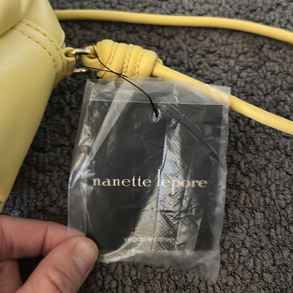 Nanette Lepore Yellow Crossbody Bag with Ruched Design - Picture 6 of 8